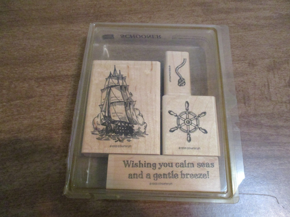 STAMPIN UP SCHOONER RUBBER STAMP SET